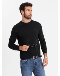 Ombre - SLIM FIT Longsleeve mit Elastan und Druck - Lyst