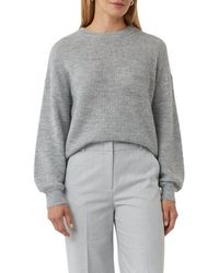 comma casual identity - Strickpullover Relaxed Fit, Alpaka-Mix, Rundhals, Grobstrick - Lyst