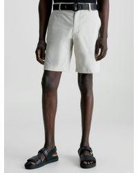 Calvin Klein - Shorts MODERN TWILL SLIM mit Gürtel - Lyst