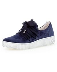 Gabor - Plateausneaker Slip-On Sneaker, Slipper, Schnürschuh Mit Aufgesetzter Schnürung - Lyst