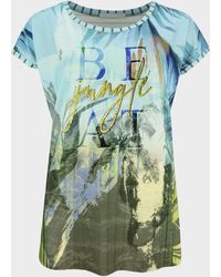 Bianca - Print-Shirt JULIE mit angesagtem Frontmotiv und Streifen-Details - Lyst