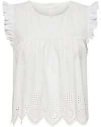 ONLY - Langarmbluse ONLSILLA S/L FRILL TOP WVN NOOS - Lyst