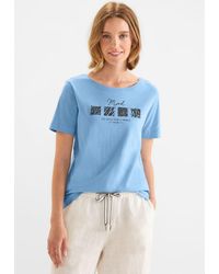 Street One - T-Shirt aus reiner Baumwolle - Lyst