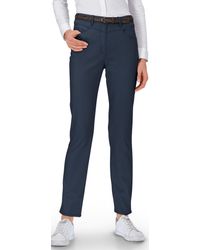 RAPHAELA by BRAX - Stoffhose Baumwoll-Hose Laura marine mit Magic-Dehnbund - Lyst