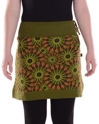 Vishes - Minirock Mini-Rock Baumwolle Mandala-Muster elastischer Bund Alternative Bekleidung - Lyst