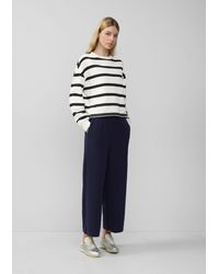 QS - 7/8-Hose Culotte aus Interlockjersey Zierknopf - Lyst