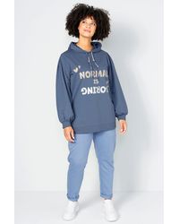 Angel of Style - Sweatshirt Hoodie oversized Kapuzensweater Schriftzug Langarm - Lyst