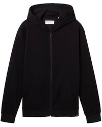Tom Tailor - Sweatshirt structured hoodie jacket - Lyst