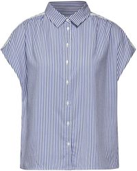Street One - Blusenshirt LTD QR striped shirtcollar blo, original blue - Lyst