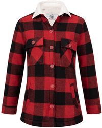 Rock Creek - Winterjacke Flanelljacke mit Teddyfellkragen D-469 - Lyst