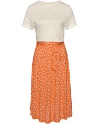 vivance active - Jerseykleid mit bedrucktem Rockteil und Taschen, T-Shirtkleid, Sommerkleid - Lyst