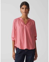 Opus - Langarmbluse Bluse FELIA Loose aus Viskose Mix - Lyst