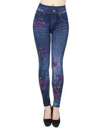 dy_mode - Leggings in Jeans Optik Jeggings Jeansleggings High Waist mit elastischem Bund - Lyst