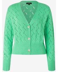 MORE&MORE - &MORE Sweatshirt Cardigan with Structure, march green - Lyst