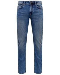 Only & Sons - Regular Fit Jeans Straight Denim Stretch Pants ONSWEFT (1-tlg) 3992 in Blau - Lyst