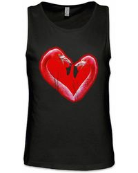 Urban Backwoods - Tanktop II Ärmelloses T-Shirt Heart Flamingo Herz Love Liebe Unicorn Vogel Einhorn - Lyst