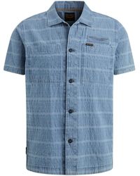 PME LEGEND - T- Short Sleeve Shirt Chambray Dobby - Lyst