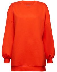 Edc By Esprit - Fleece-Sweatshirt mit Rundhalsausschnitt (1-tlg) - Lyst