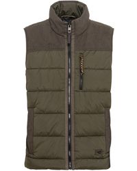Camel Active - Steppweste Outdoor Weste mit Stehkragen und Cordbesatz - Lyst