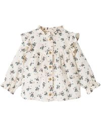 VERTBAUDET - Langarmhemd Baby Bluse mit Volants - Lyst