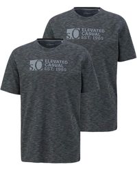 S.oliver - T-Shirt Basic (2-tlg) Rundhals, kurzarm, Aufdruck, 2er Pack - Lyst