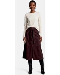 Zero - Midirock Damen Mit Gürtel Material - Lyst