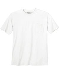 Redfield - Rundhalsshirt XXL Basic T-Shirt Jerry weiß Brusttasche - Lyst
