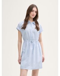 Tom Tailor - Sommerkleid Mini-Blusenkleid mit Streifenmuster - Lyst