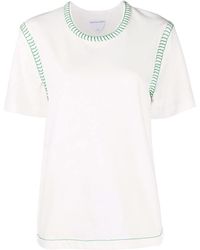 Bottega Veneta - Camiseta de manga corta con puntadas en contraste - Lyst