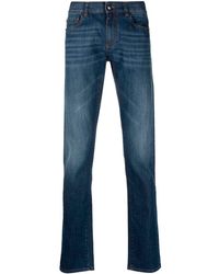 Canali - Jeans rectos de tiro medio - Lyst