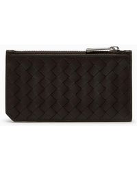 Bottega Veneta - Tarjetero Intrecciato Con Cremallera, Talla - Lyst