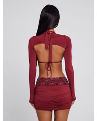 Outcast Diva Mini Dress Burgundy in Purple | Lyst