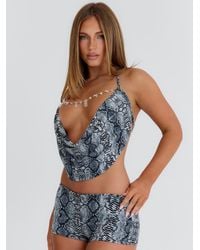 Outcast - Gaiah Crop Top Snake - Lyst