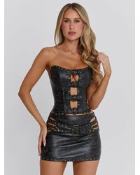 Outcast - Rodeo Mini Skirt Dark - Lyst