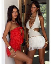Outcast - Lores Mini Dress Ivory - Lyst