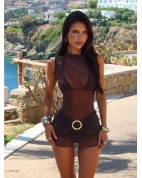 Outcast - Ziane Mini Dress Chocolate - Lyst