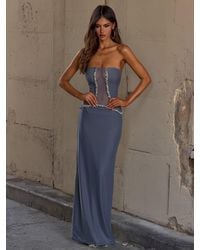Outcast - Kaisha Maxi Dress Steel - Lyst