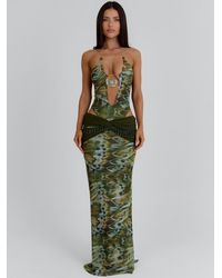 Outcast - Clarisse Maxi Skirt Ecru Wings - Lyst