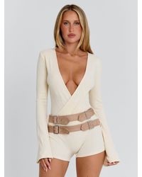 Outcast - Sunnya Playsuit Cream - Lyst