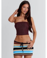 Outcast - Zoey Mini Skirt Multi Stripe - Lyst
