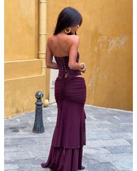 Outcast - Roe Maxi Skirt Dark Mauve - Lyst