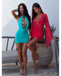 Outcast - Roberta Mini Dress Coral - Lyst