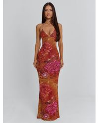Outcast - Esmeralda Maxi Dress Golden Crystal - Lyst