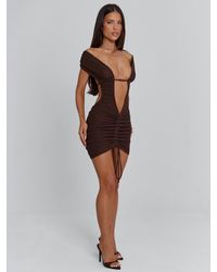 Outcast - Alia Mini Dress Chocolate - Lyst