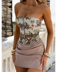 knee length dresses for ladies Simkhai Lorien Dusty Rose Sleeveless Knit Mini Dress