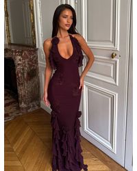 Outcast - Luna Maxi Dress Dark - Lyst