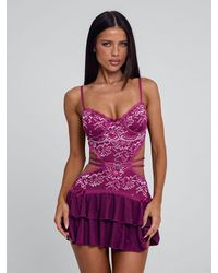 Outcast - Santana Mini Dress Burgundy - Lyst