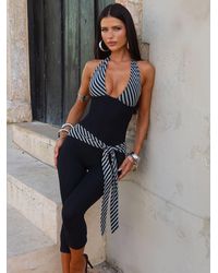 Outcast - Malani Capri Jumpsuit Stripe - Lyst