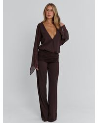 Outcast - Lenna Pant Chocolate - Lyst