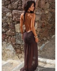 Outcast - Rosii Maxi Dress Chocolate - Lyst